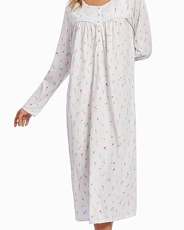 Women's long cotton nightgown