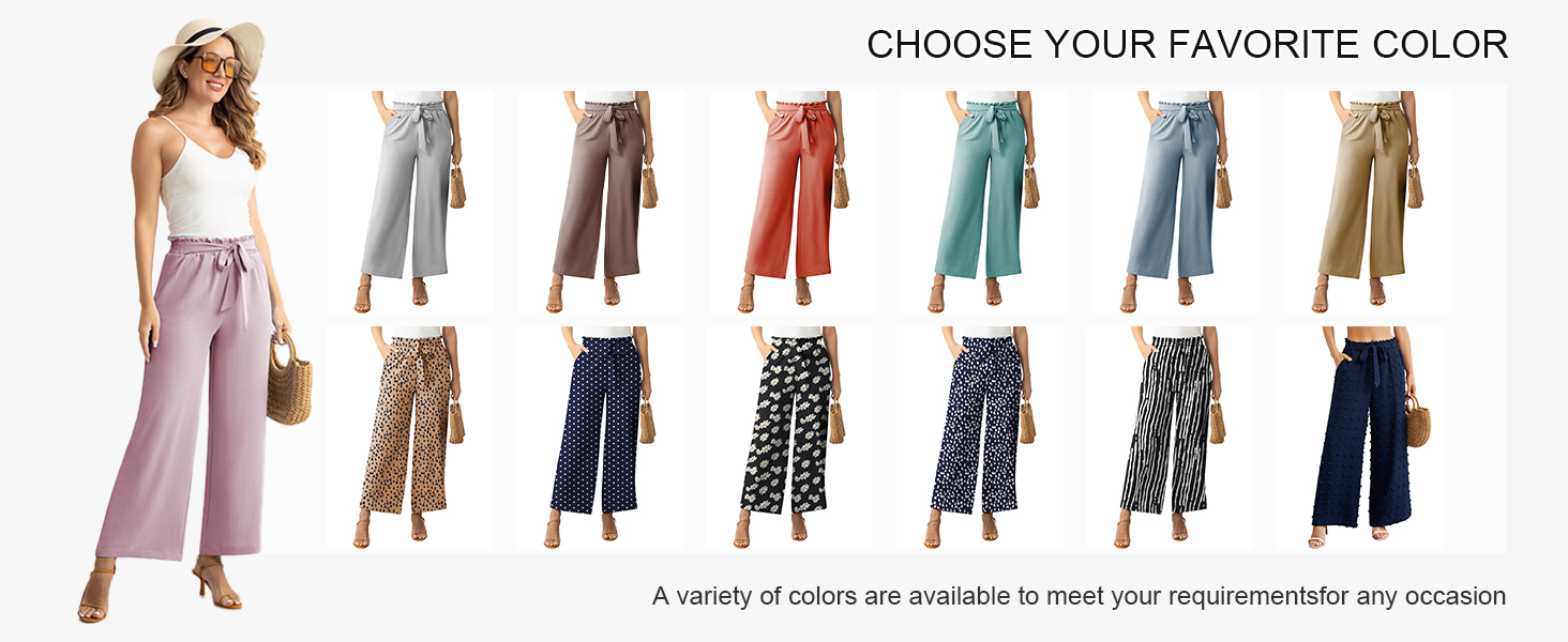 Women's wide-leg casual pants