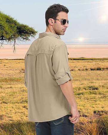 safari clothes for men quick dry safari shirt