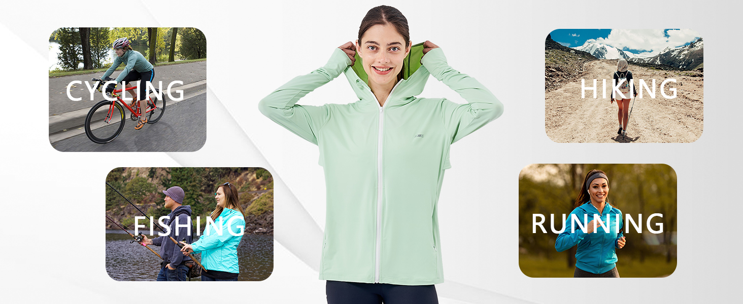 Sun protection hooded jacket