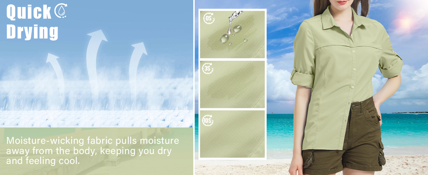 quick dry fishing shirts for women