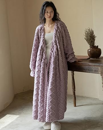 Women's pajamas lace-up dress robe bathrobe nightgown